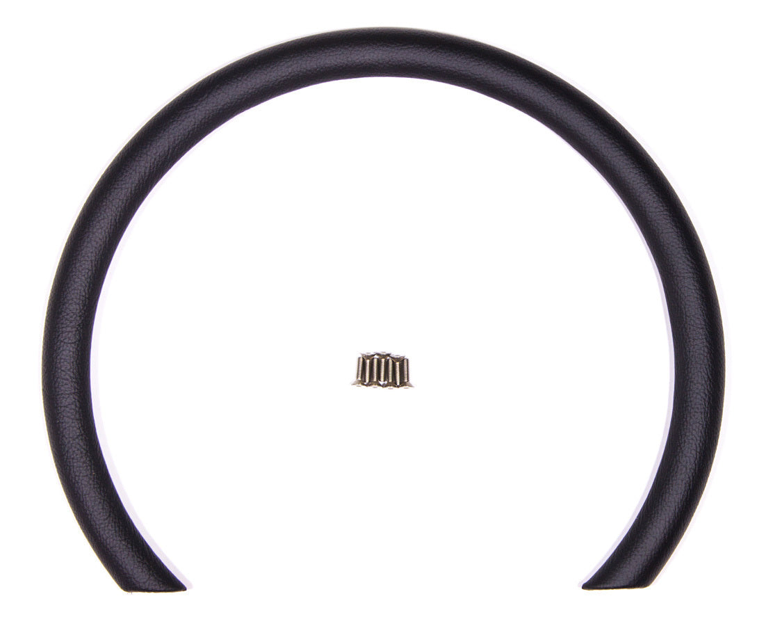 Billet Specialties Steering Wheel Half Wrap - D-Shaped - 14 in Diameter - Leather Cover - Black - Each