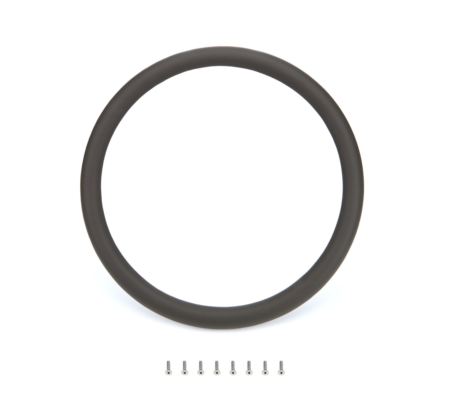 Billet Specialties Steering Wheel Half Wrap - Round - 14 in Diameter - Leather Cover - Dark Gray - Each