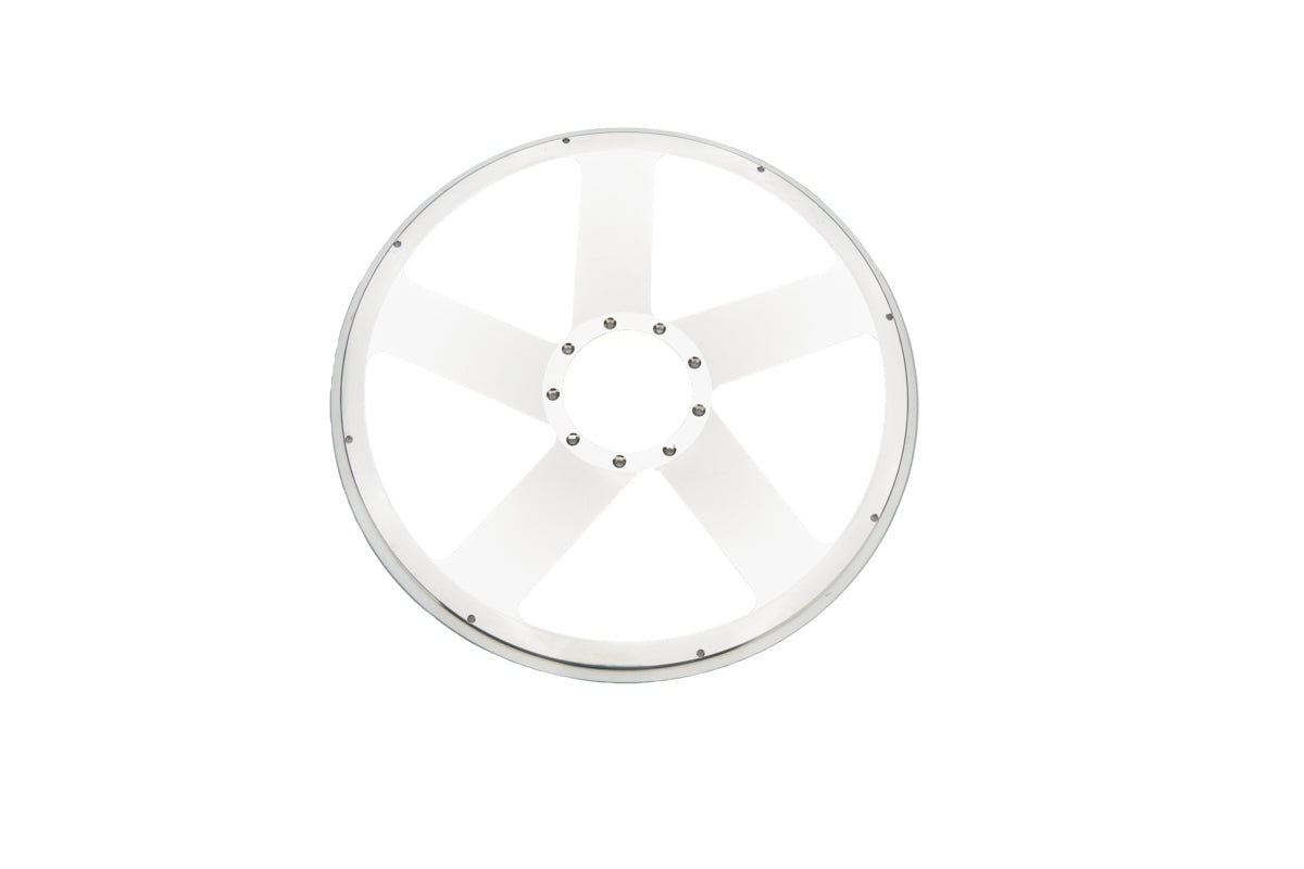 Billet Specialties Steering Wheel - BLVD 42 - 15.5 in Diameter - 2 in Dish - 5-Spoke - Milled Finger Notches -
