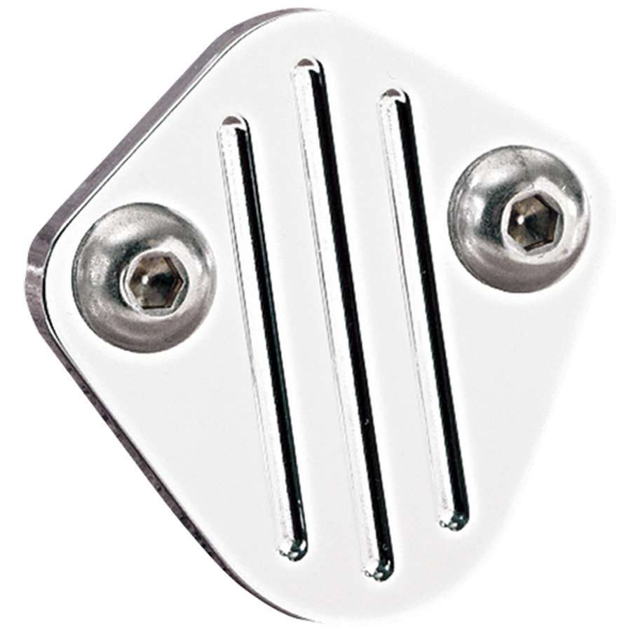 Billet Specialties Fuel Pump Blockoff - Stainless Hardware - Aluminum - Polished - Big Block Chevy - Each