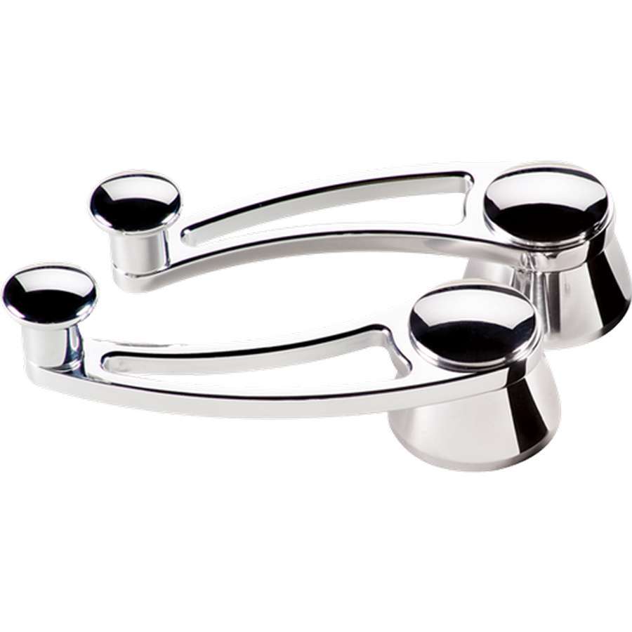 Billet Specialties Window Crank - Traditional - 3-3/4 in Long - 1/2 in Round Spline - Aluminum - Polished - Pair