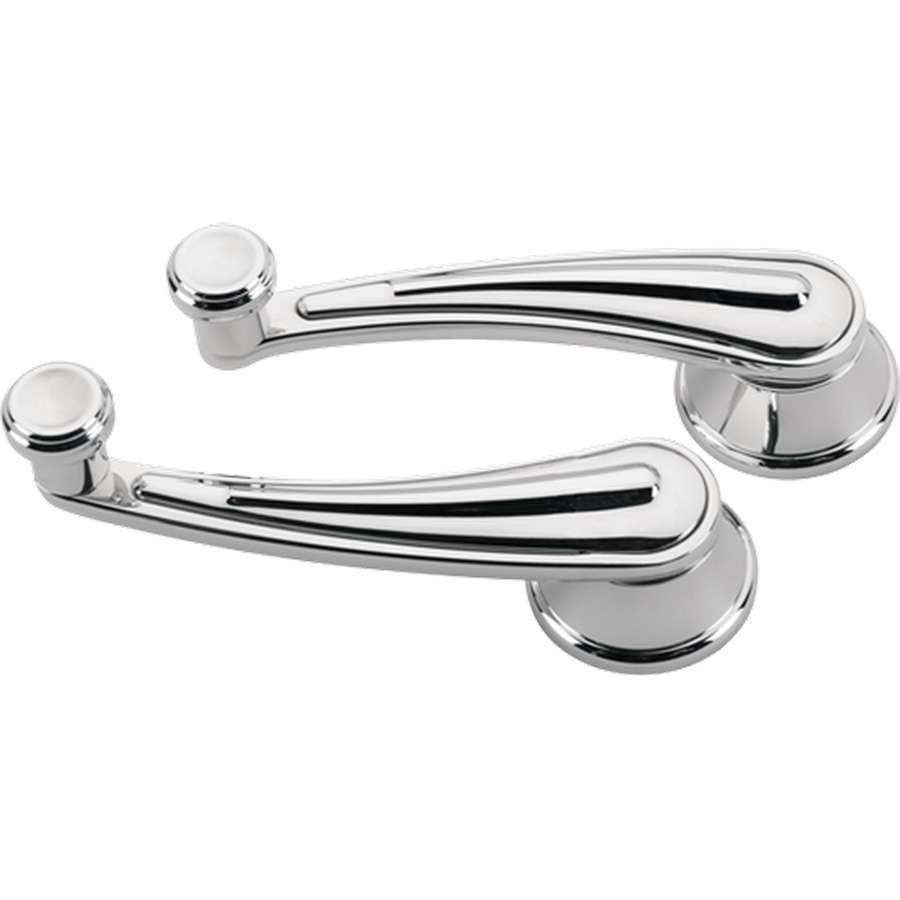 Billet Specialties Window Crank - Rail - 4-13/32 in Long - 1/2 in Round Spline - Aluminum - Polished - Pair