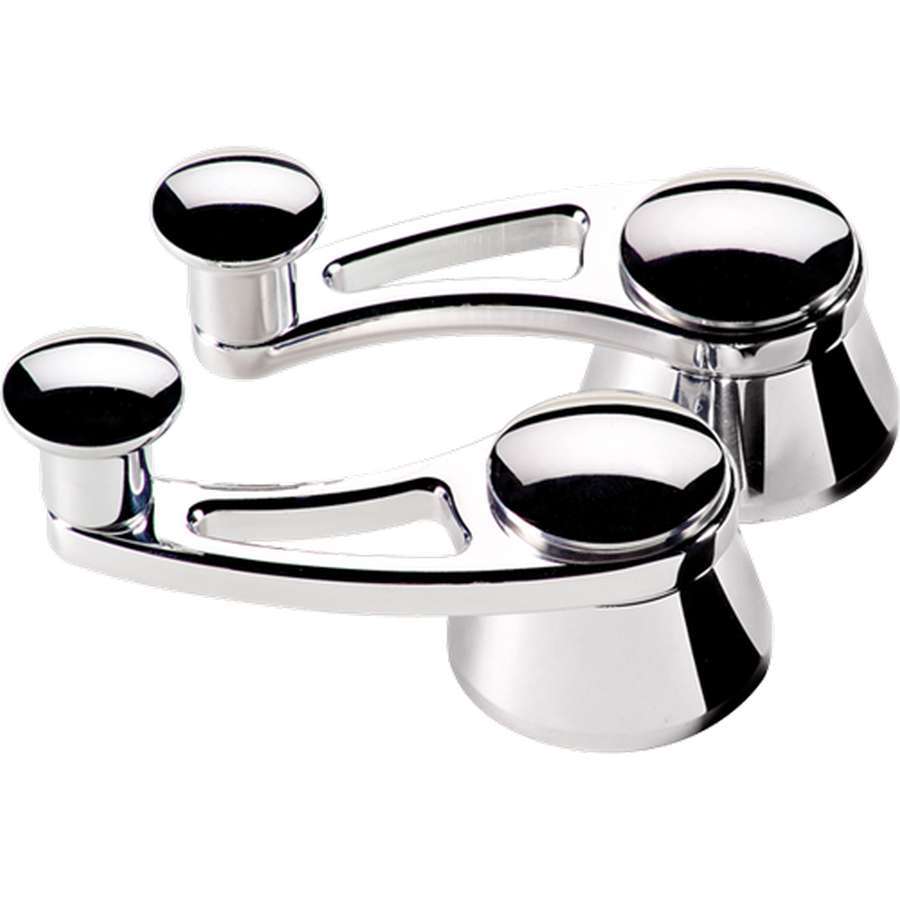 Billet Specialties Vent Window Cranks - 2-9/16 in Long - 1/2 in Round Spline - Traditional - Aluminum - Polished - Pair