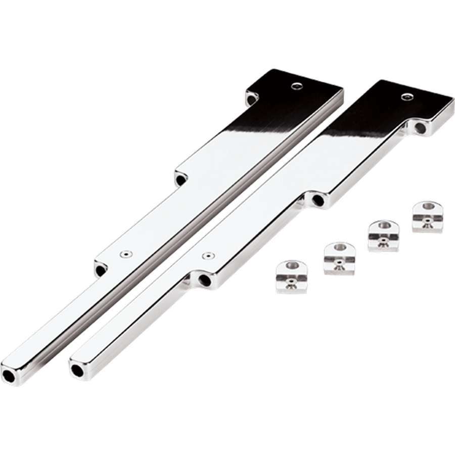 Billet Specialties Spark Plug Wire Loom - Valve Cover Mount - 9 mm - Horizontal - Aluminum - Polished - Chevy / Ford