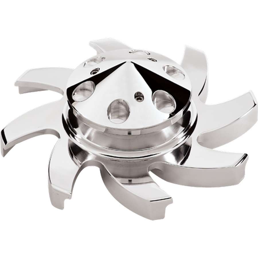 Billet Specialties Alternator Pulley and Fan - V-Belt - 1 Groove - 2.5 in Diameter - 5/8 in Shaft - Hardware / Nose