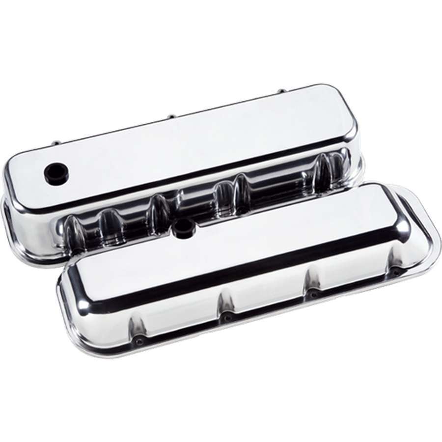 Billet Specialties Valve Cover - Tall - Baffled - Breather Hole - Grommets - Aluminum - Polished - Big Block Chevy -