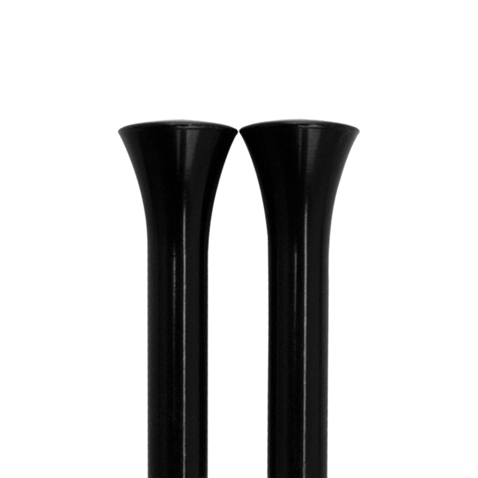 Billet Specialties Door Lock Knobs - Tri-Five - 10-24 in Thread - 1-5/8 in Tall - Aluminum - Black Anodized - Pair