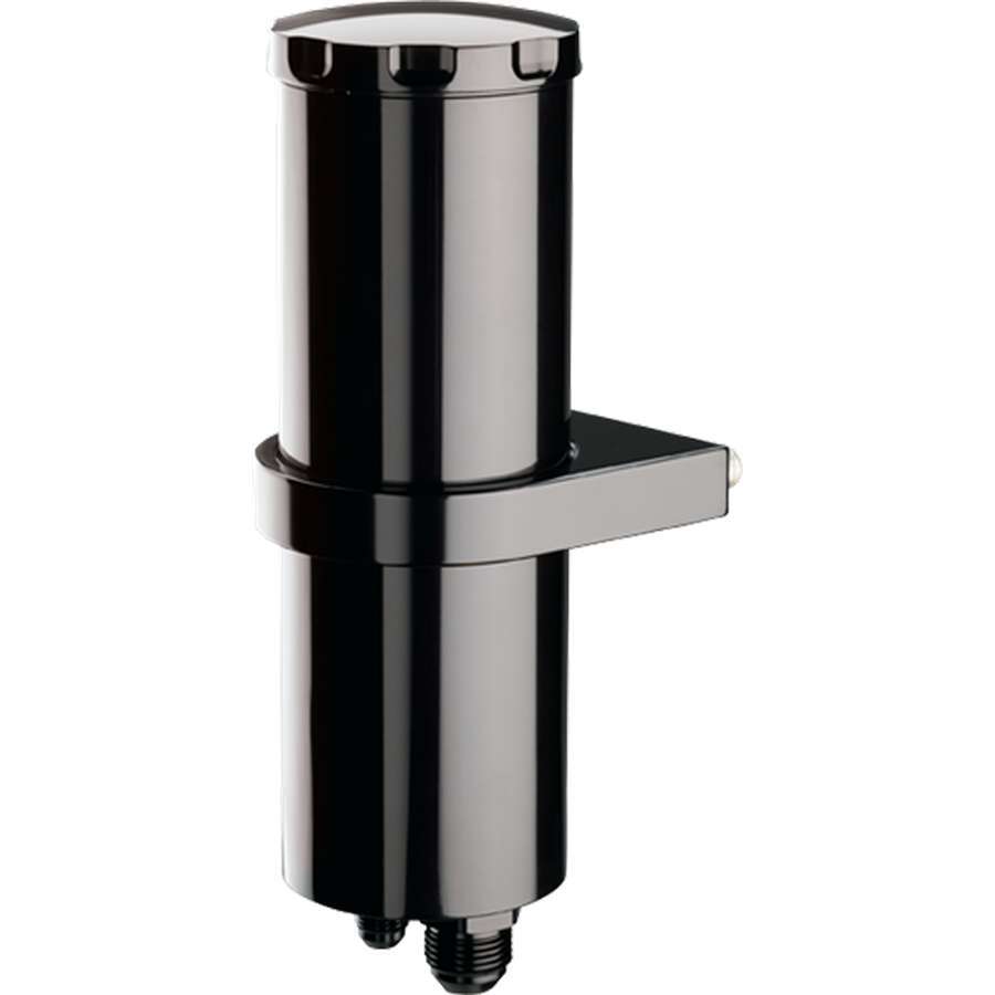 Billet Specialties Power Steering Reservoir - 1/2 qt - 8.75 in Tall x 2.875 in Diameter - 6 AN Male Inlet - 10 AN Male
