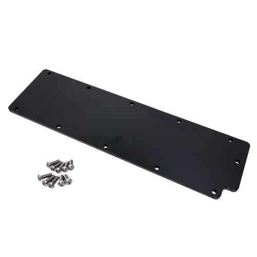 Billet Specialties Valley Cover - 0.25 in Thick - Stainless Hardware - Aluminum - Black Anodized - GM LS-Series - Each