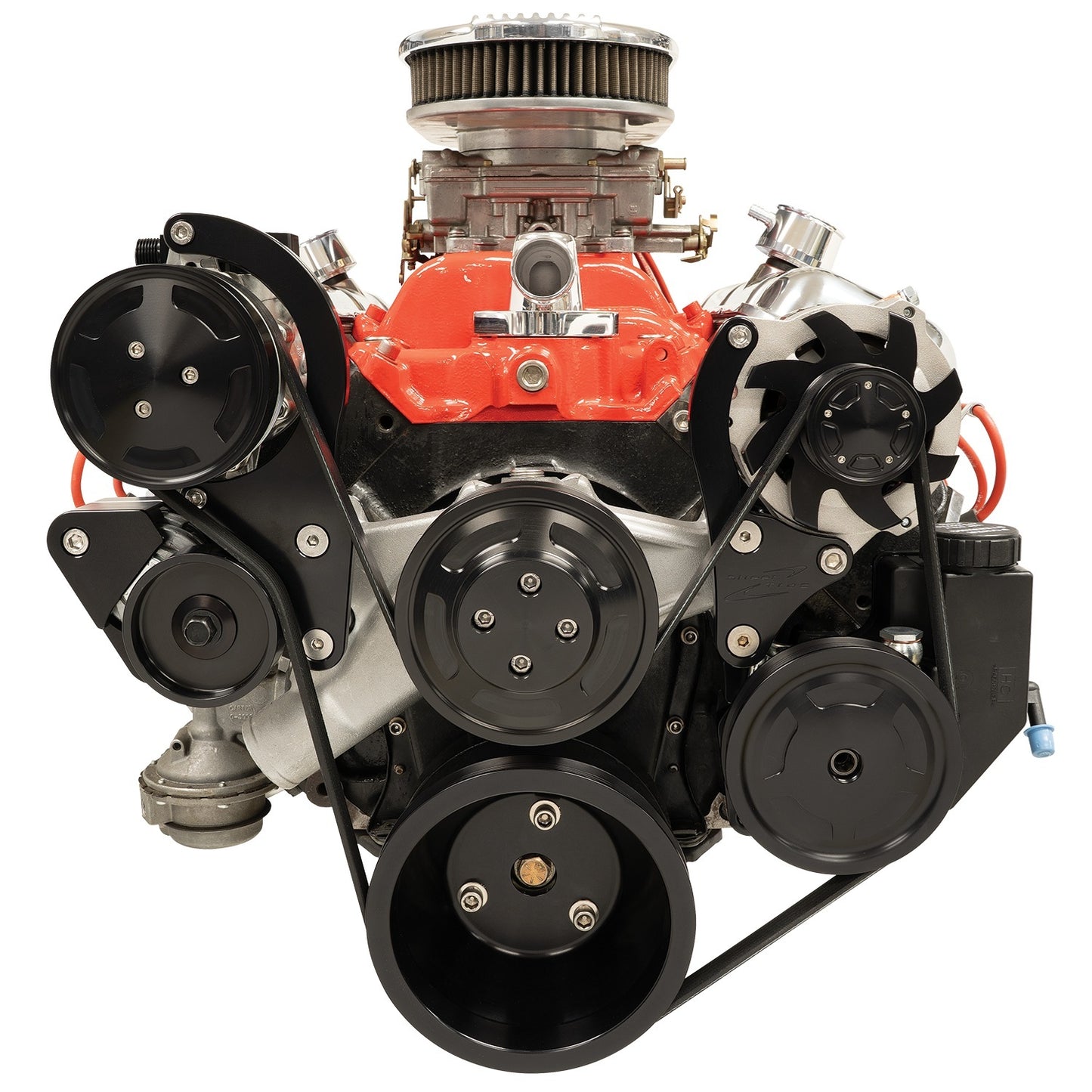 Billet Specialties Pulley Kit - Street Trac - Tec - 6-Rib Serpentine - Aluminum - Black Anodized - Big Block Chevy - Kit