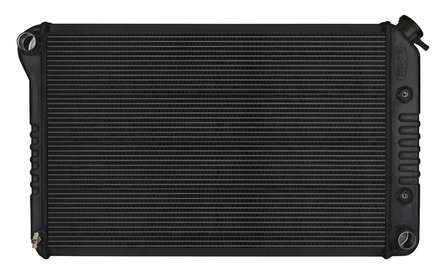 Cold Case Radiators Radiator - Black Night Rider Series - 32.5 in W x 19 in H x 3 in D - Driver Side Inlet - Passenger