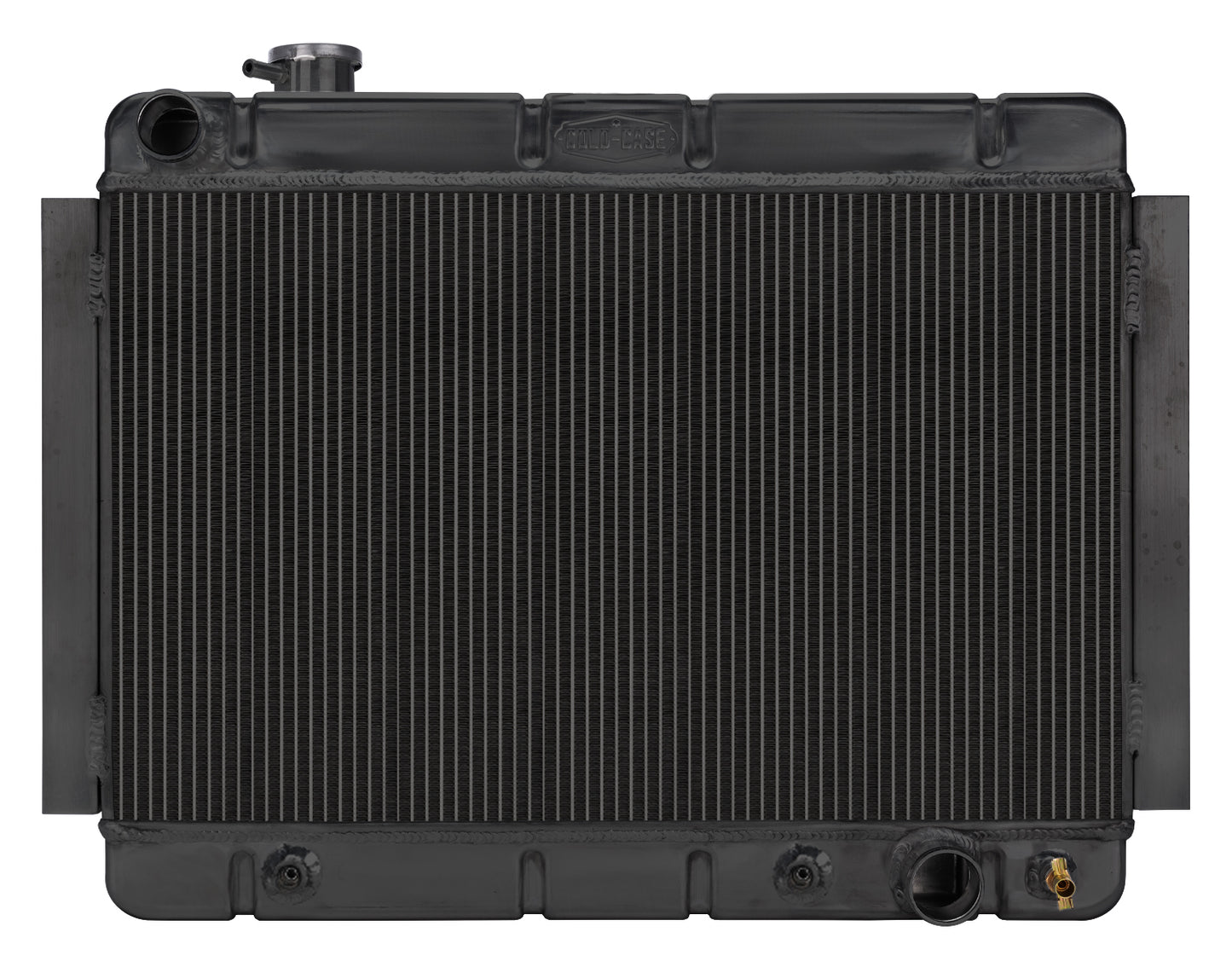 Cold Case Radiators Radiator - Black Night Rider Series - 27.75 in W x 20.5 in H x 3 in D - Driver Side Inlet -