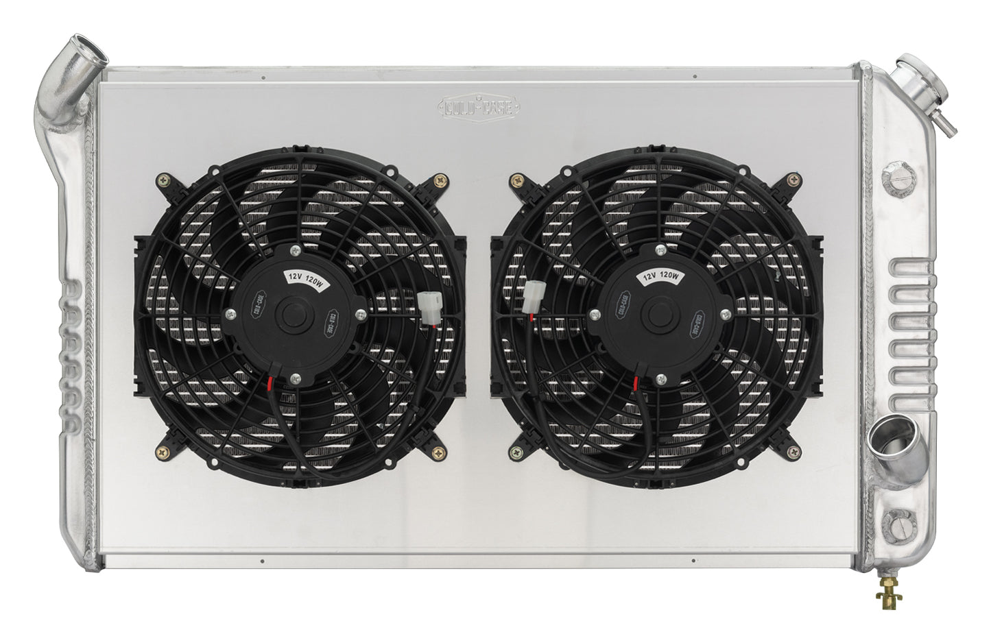 Cold Case Radiators Radiator and Fan - 33.7 in W x 19 in H x 6.75 in D - Dual Fans - Driver Side Inlet - Passenger