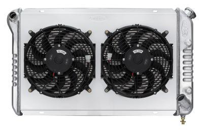 Cold Case Radiators Radiator and Fan - 33.7 in W x 19 in H x 6.75 in D - Dual Fans - Driver Side Inlet - Passenger