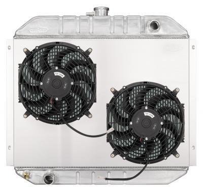 Cold Case Radiators Radiator and Fan - 29.7 in W x 26.5 in H x 6.75 in D - Passenger Side Inlet - Driver Side Outlet -