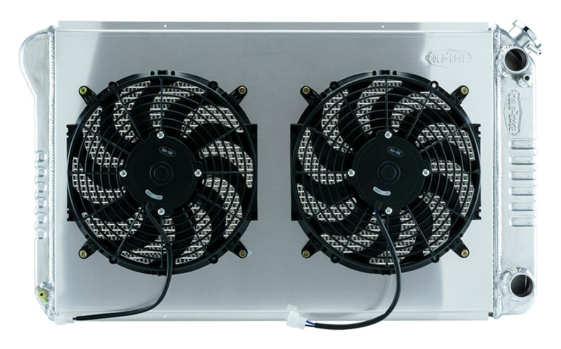 Cold Case Radiators Radiator and Fan - 34.33 in W x 21 in H x 6.75 in D - Dual Fans - Passenger Side Inlet - Passenger
