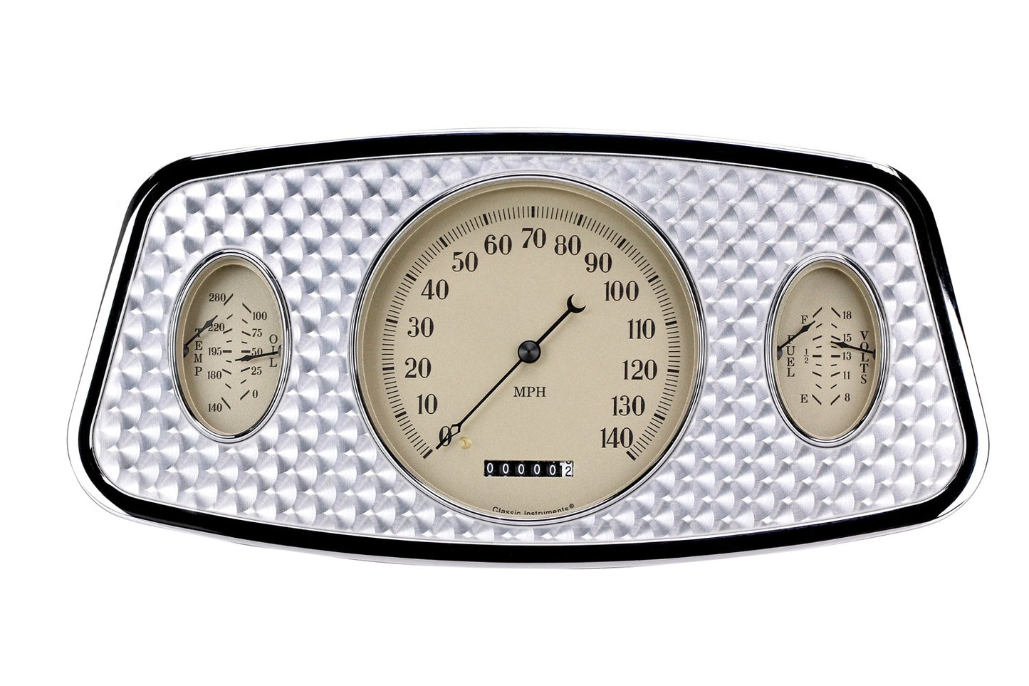 Classic Instruments Gauge Kit - Direct-Fit - Analog - Fuel Level / Oil Pressure / Speedometer / Voltmeter / Water