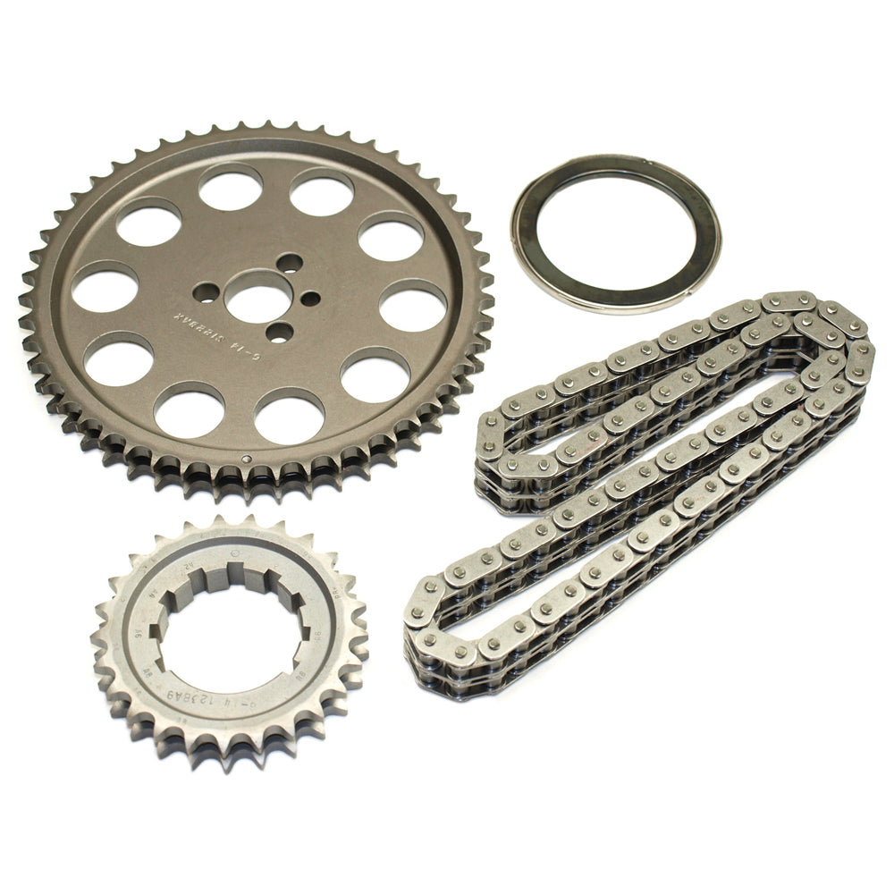 Cloyes Timing Chain Set - Race Billet True Roller - Double Roller - 9 Keyway Adjustable - Thrust Bearing - Steel -
