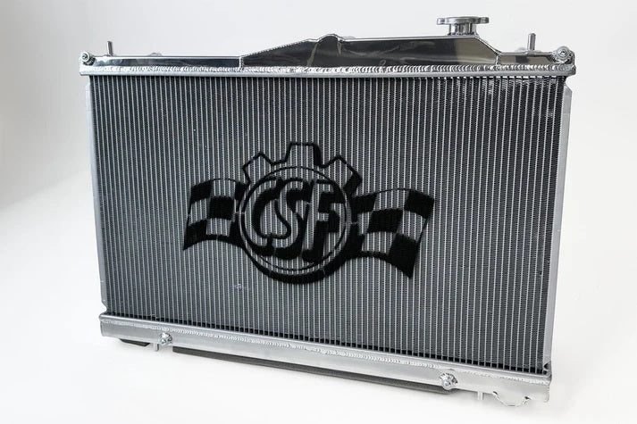 Csf Cooling Radiator - 10 in W x 14.5 in H x 3.6 in D - Center Inlet - Driver Side Outlet - Aluminum - Polished -