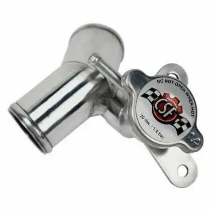 Csf Cooling Radiator Filler Neck - Hose Mount - Cap Style - Clamp-On - 1-9/16 in Diameter - Cap Included - Aluminum -
