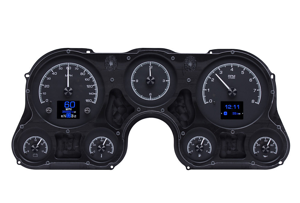 Dakota Digital Gauge Kit - HDX - Electric - Analog - Fuel Level / Oil Pressure / Speedometer / Tachometer / Voltmeter