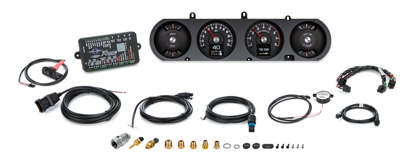 Dakota Digital Gauge Kit - RTX Series - Analog - Fuel / Oil Pressure / Speedometer / Tachometer / Voltmeter / Water