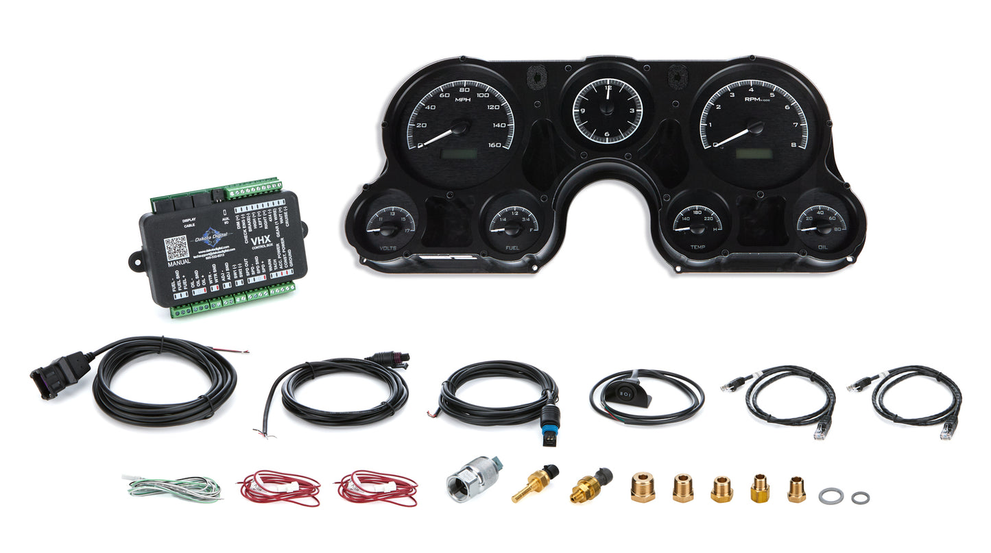 Dakota Digital Gauge Kit - VHX Series - Analog - Fuel / Oil Pressure / Speedometer / Tachometer / Voltmeter / Water