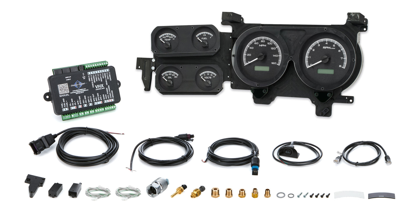 Dakota Digital Gauge Kit - VHX Series - Analog - Fuel / Oil Pressure / Speedometer / Tachometer / Voltmeter / Water