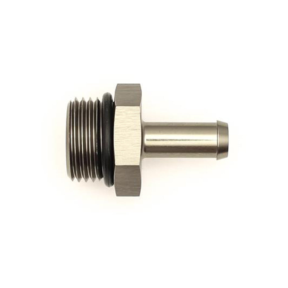 Deatschwerks Fitting - Adapter - Straight - 8 AN Male O-Ring to 5/16 in Hose Barb - Aluminum - Titanium Anodized - Each