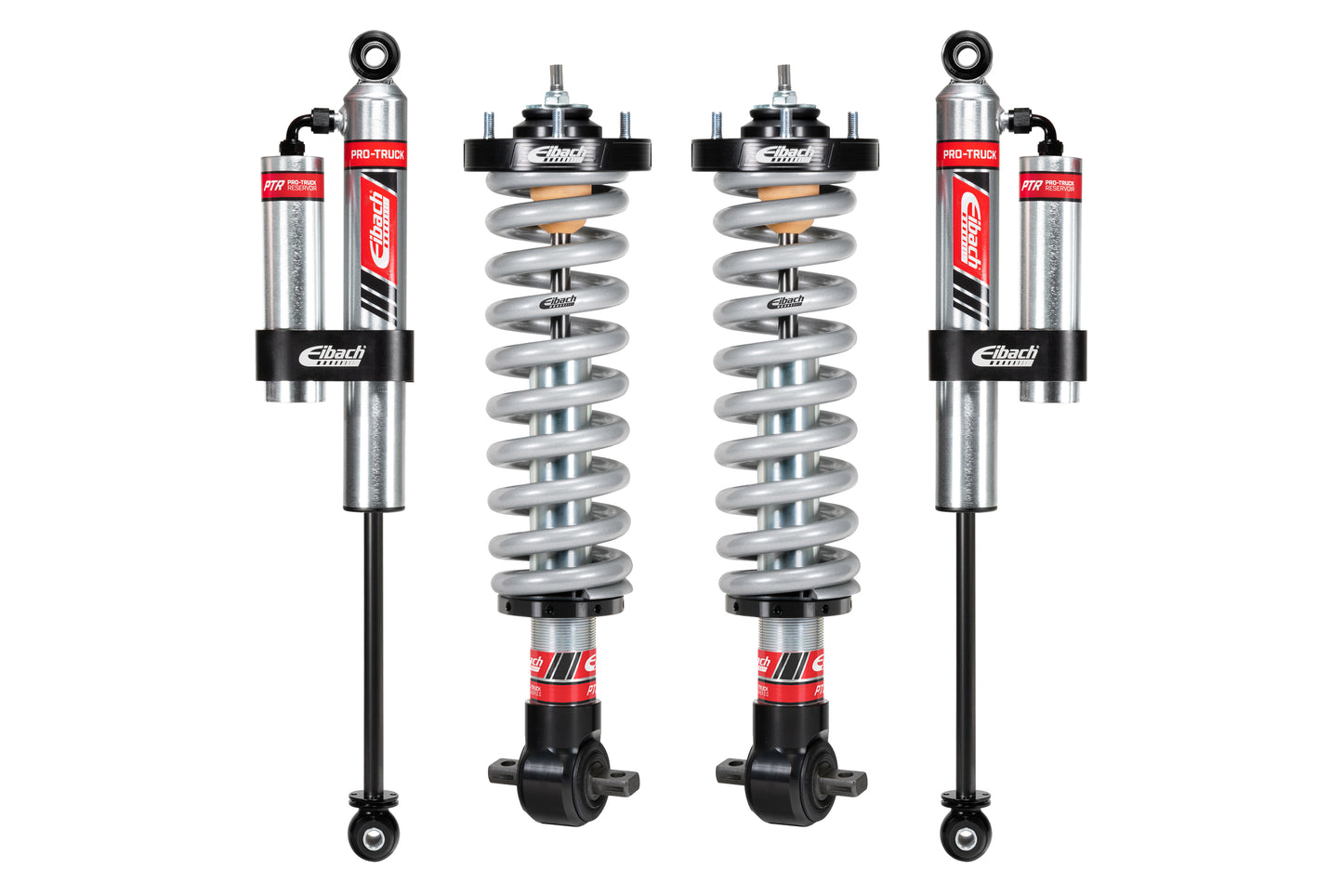 Eibach Suspension Lift Kit - PRO-TRUCK-LIFT STAGE 2R - 1-3/4 to 4 in Front Lift - 0 to 1-1/2 in Rear Lift - Reservoirs