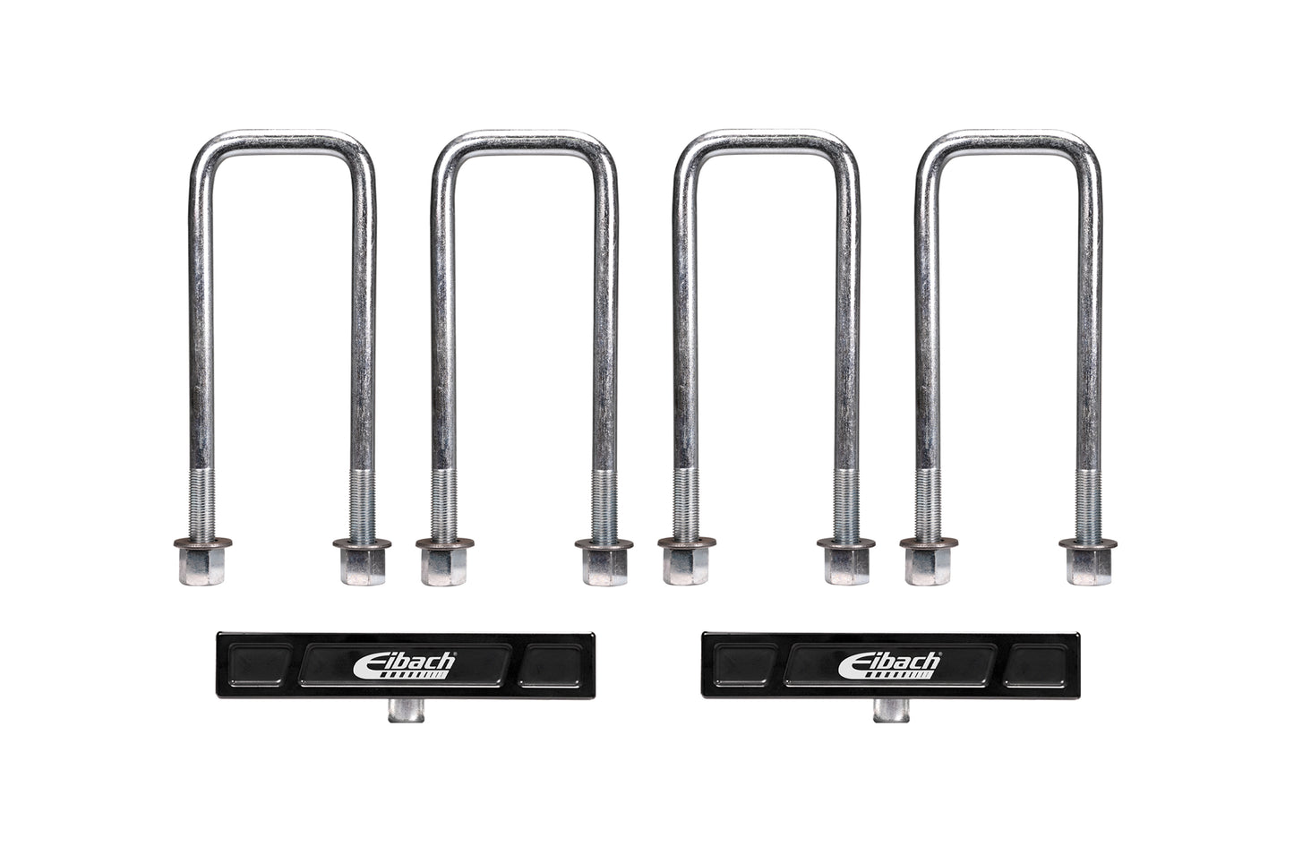 Eibach Leaf Spring Block - 1 in Height - Hardware / U-Bolts - Aluminum - Black Anodized - GM Midsize Truck 2015-25 - Kit