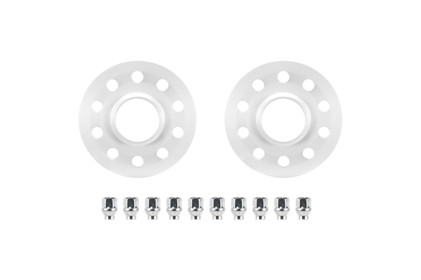 Eibach Wheel Spacer - 5 x 114.3 mm Bolt Pattern - 10 mm Thick - Lug Nuts Included - Aluminum - Clear Anodized - Tesla