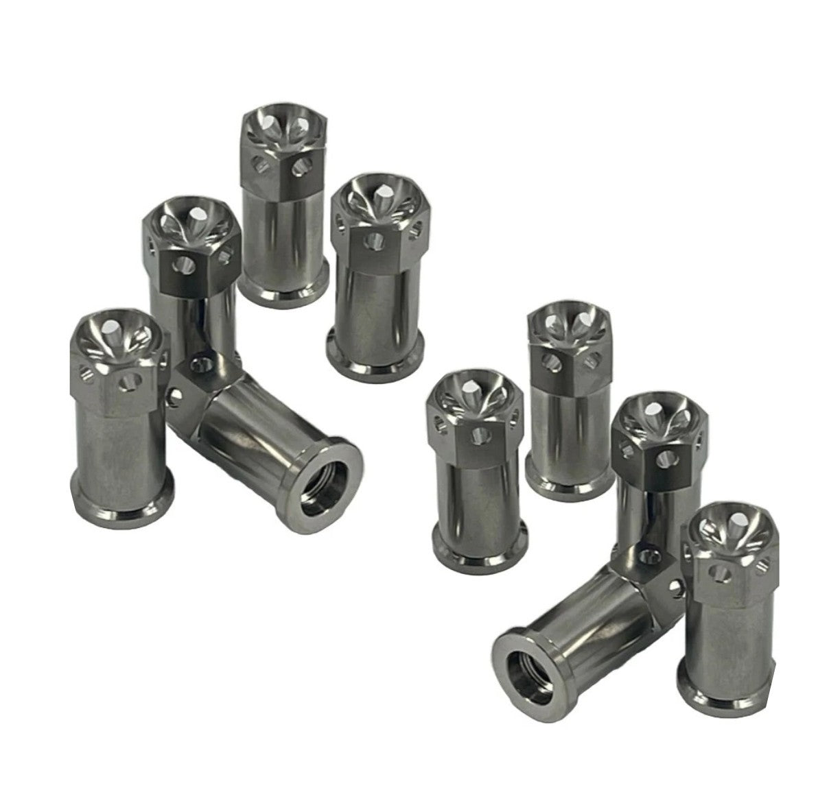 Gorsuch Performance Solutions Nut - 3/8-16 in Thread - Titanium - Natural - Quick Change Gear Cover - Set of 10