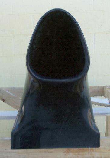 Tri Aero Dragster Fiberglass Scoop (Triangle Opening) ***; 25 1/2" L X 13 3/4" W X 21" Tall (Base 22"L X 13 3/4" W)
