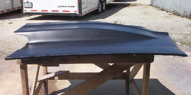 1965-1966 Impala 4" Cowl Induction Bolt-On Fiberglass Hood - Glasstek H1161 - view 3