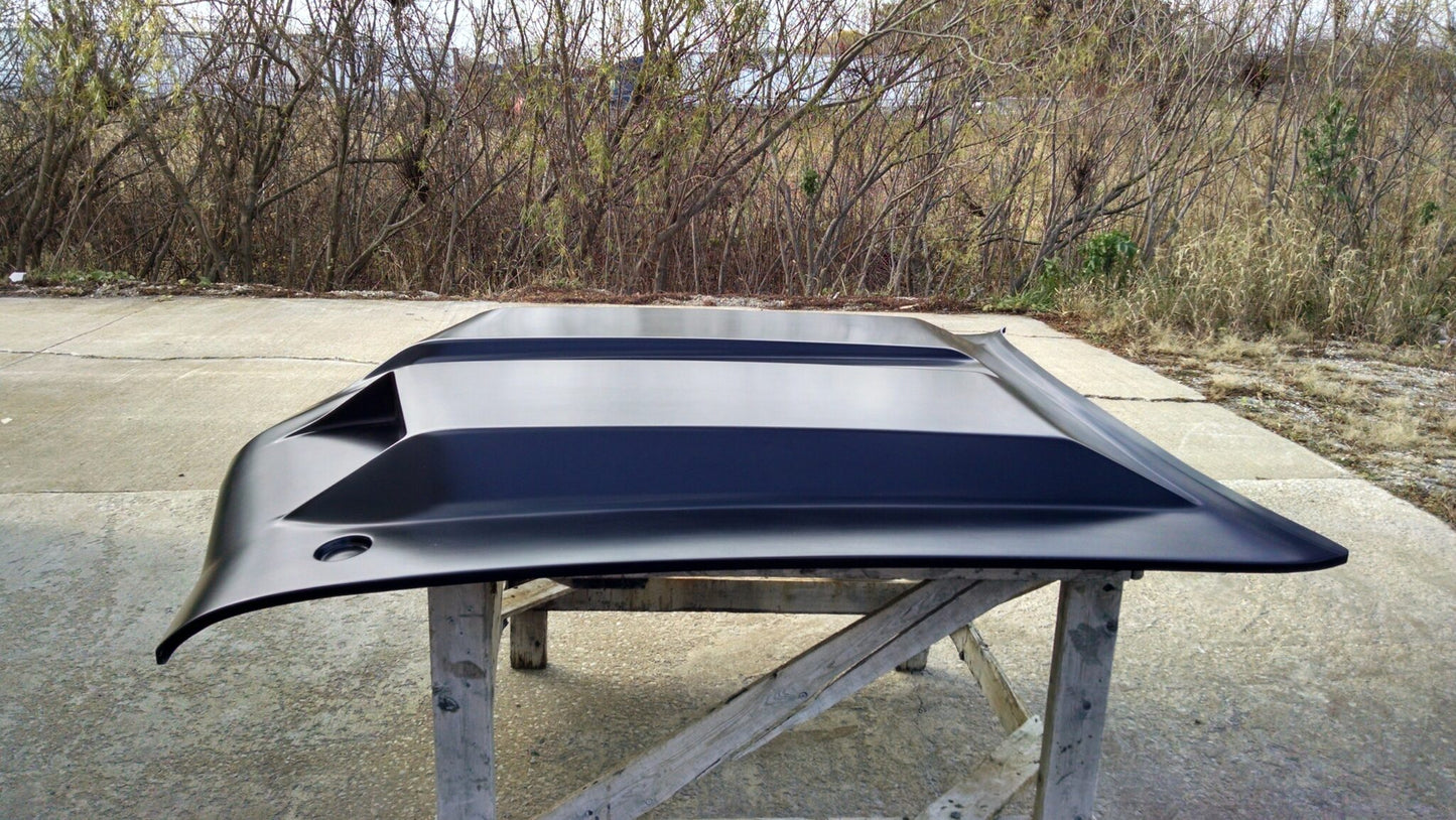 1970 442 Bolt-On Fiberglass Hood With 2" Taller Scoops (Fits 69) - Glasstek H6029 - view 3
