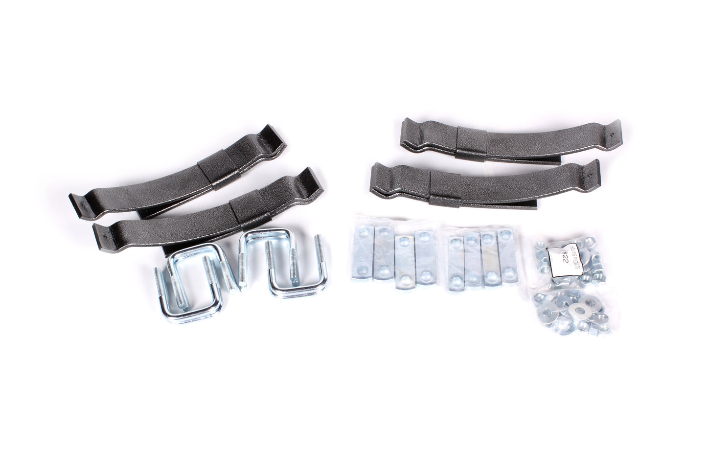 Hellwig Helper Spring Kit - LP-15 - Add-A-Leaf - Stock Height - Rear - Steel - Silver Powder Coat - Various