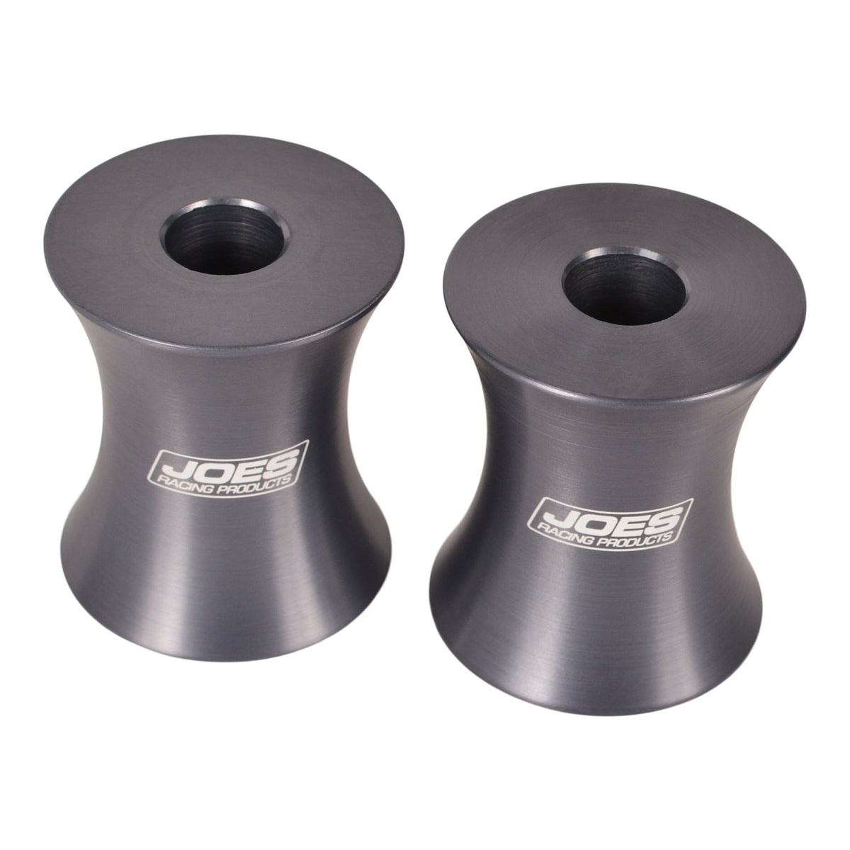 Joes Racing Products Motor Mount Spacer - 2 in Thick - 1/2 in ID - Aluminum - Black Anodized - Pair