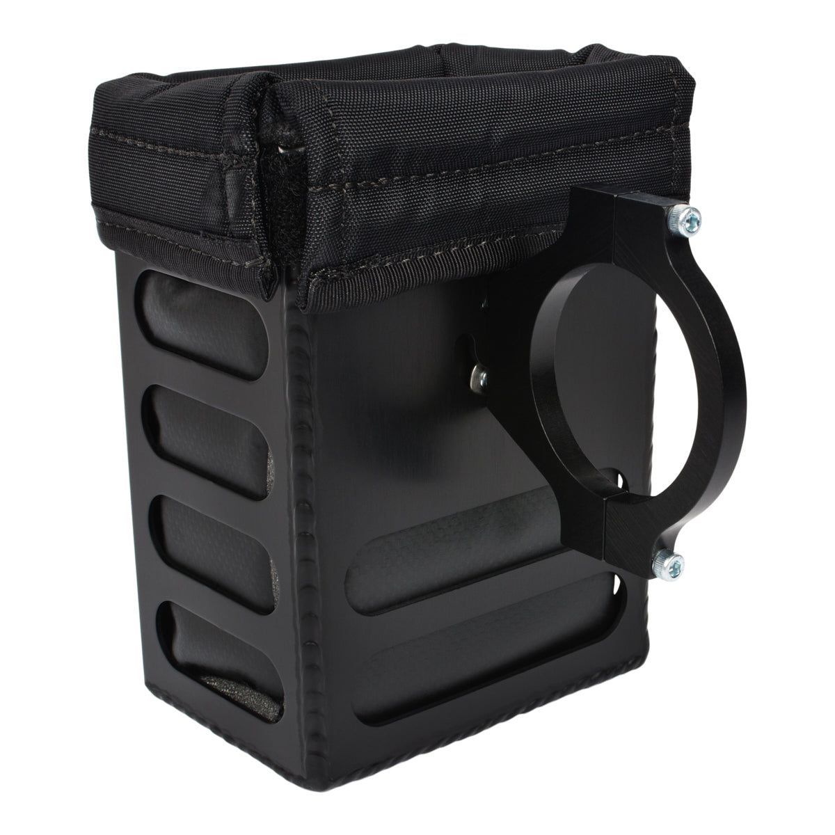 Joes Racing Products Radio Box - Small - Clamp-On - 5 in Tall - Aluminum - Black Anodized - 1.75 in Tube Mount - Each