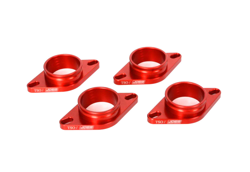 Joes Racing Products Carburetor Adapter - Tulsa Shootout - O-Rings Included - Aluminum - Red Anodized - Yamaha R6 -