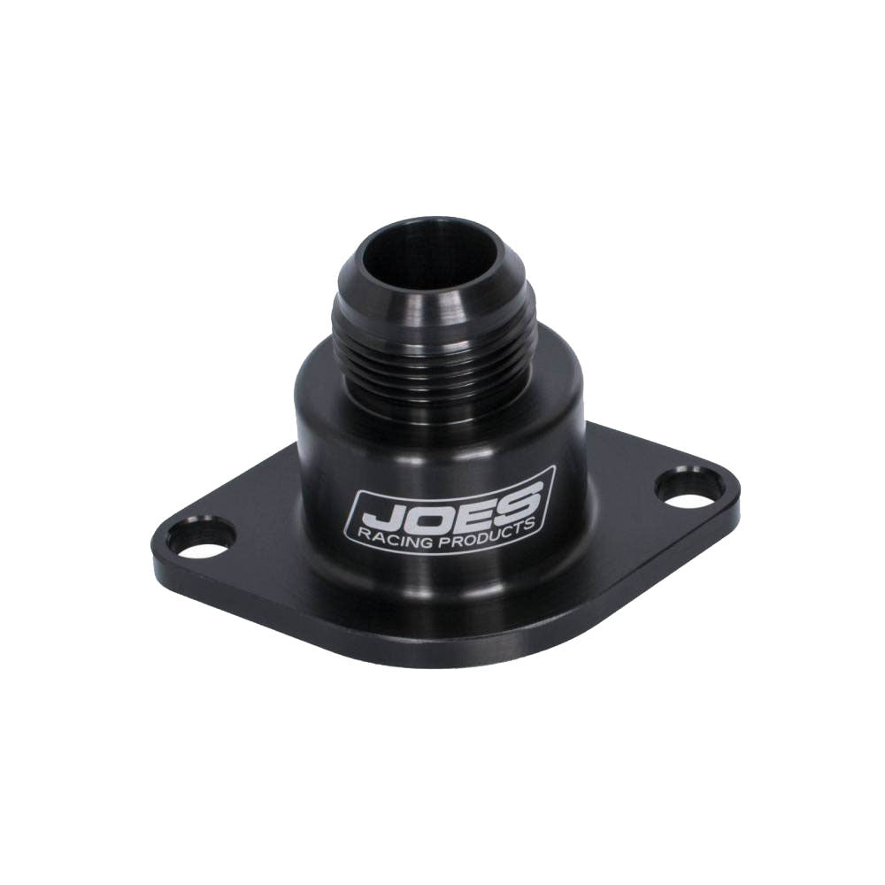 Joes Racing Products Water Neck - Straight - 16 AN Male - Two 3/8 in NPT Female Ports - Bolt-On - O-Ring Seal -