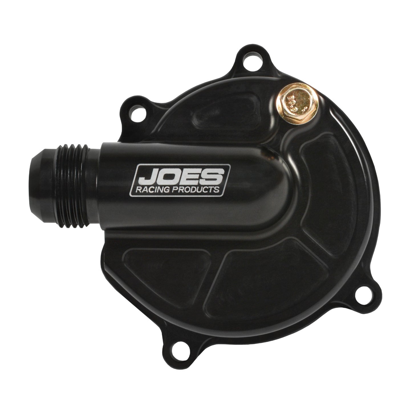 Joes Racing Products Water Pump Housing - Mechanical - 12 AN Male Inlet - Aluminum - Black Anodized - Suzuki Micro