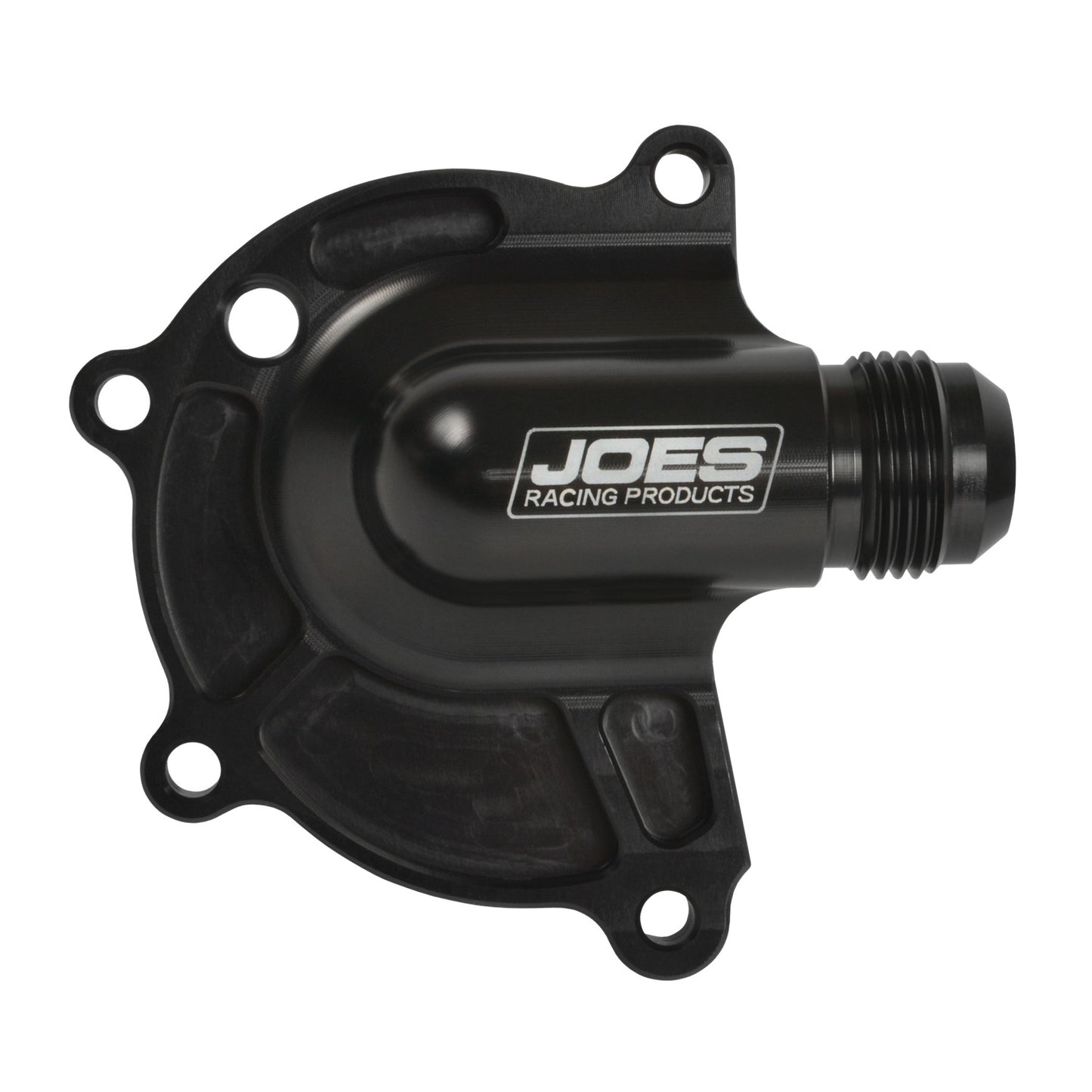 Joes Racing Products Water Pump Housing - Mechanical - 12 AN Male Inlet - Aluminum - Black Anodized - Yamaha Micro