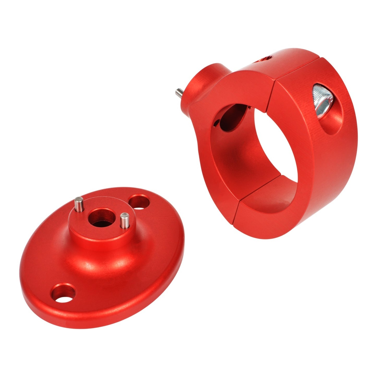Joes Racing Products Roll Bar Clamp - Oil Filter Mount - Clamp-On - 22.5 Degree Rotational Mount - Aluminum - Red