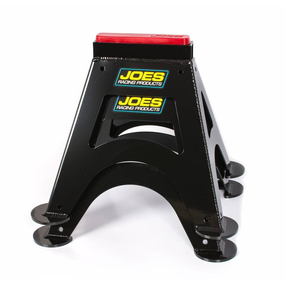 Joes Racing Products Jack Stand - 14 in Tall - 17 x 14 in Rectangle Base - Aluminum - Black Powder Coat - Pair