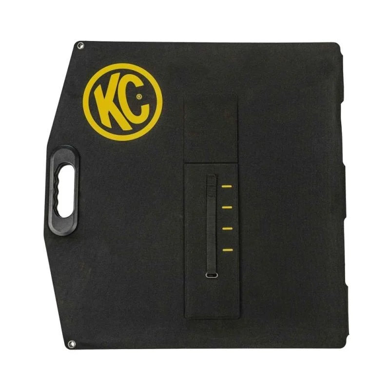 Kc Hilites Battery Charger Solar Panel - Portable - Folding - 150W - Wiring Included - Black - Each