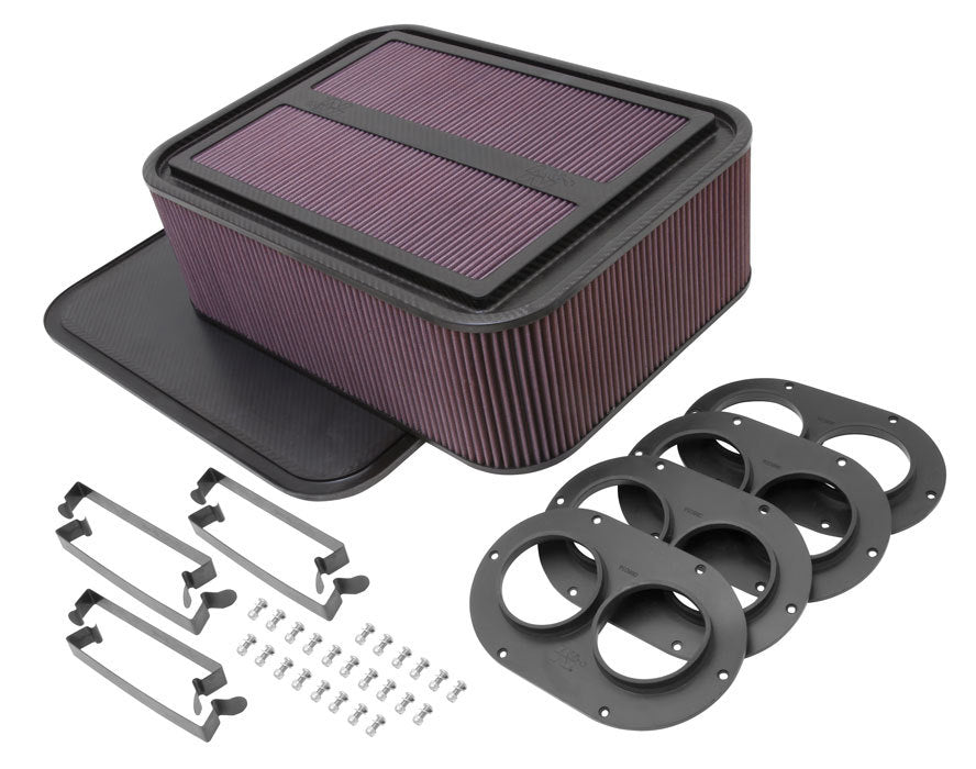K And N Engineering Sprint Car Air Box - Custom Racing Assembly - 19 x 14 in Rectangle - 6.5 in Tall - Reusable Oiled