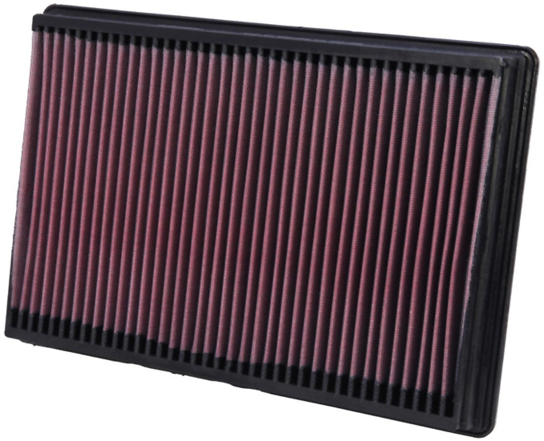 K And N Engineering Air Filter Element - Panel - 13.75 x 9.313 in - 1.563 in Tall - Reusable Cotton - Red - Dodge Ram