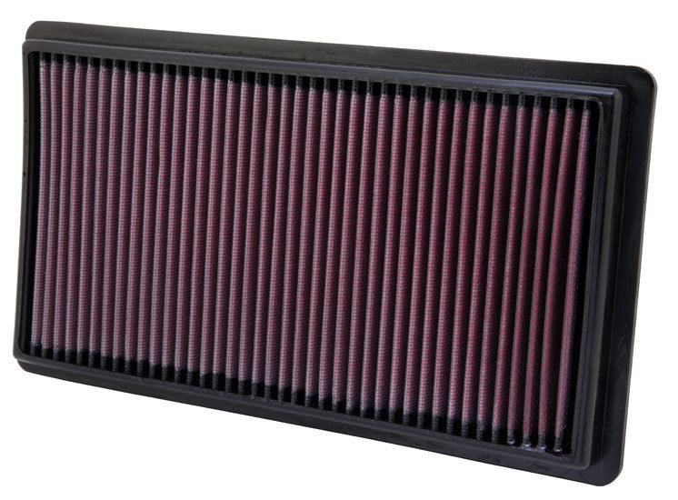 K And N Engineering Air Filter Element - Panel - 12 x 6.75 in - 0.938 in Tall - Reusable Cotton - Red - Various