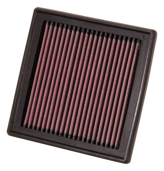 K And N Engineering Air Filter Element - Panel - 7.125 x 6.625 in - 1 in Tall - Reusable Cotton - Red - Various
